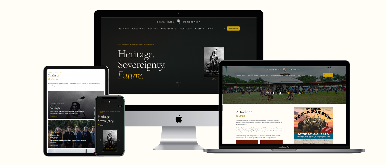 Tribal Government Website & Mobile App Mockup